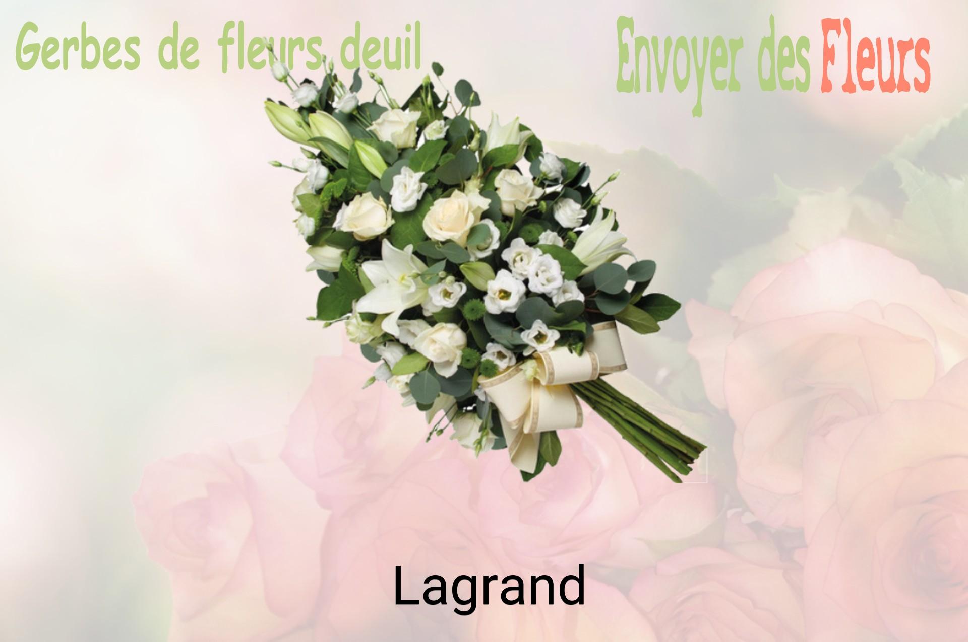 Gerbe de fleurs de deuil livrée à Lagrand